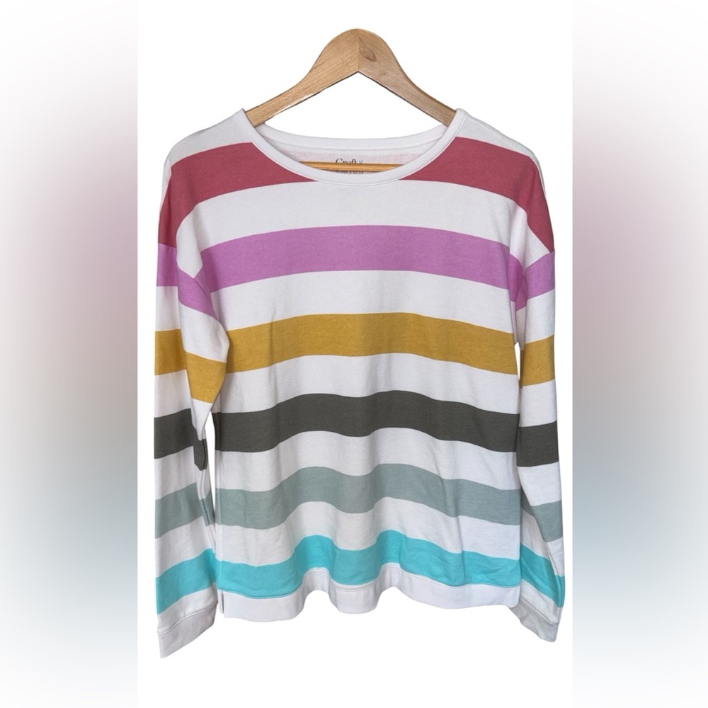 croft & barrow Pink and Blue Logo Pullover Tee